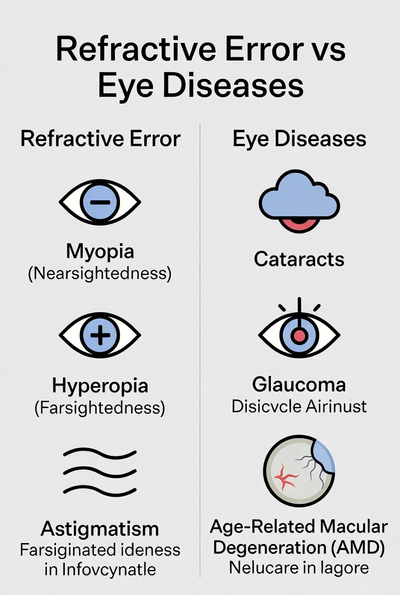 Ref error vs eye diseases